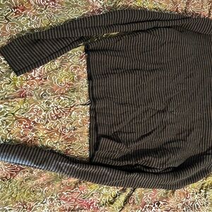 PACSUN Striped Long-Sleeve Knit Top in Brown and Black